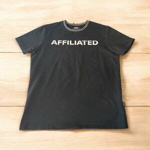 The Hideout Clothing Affiliated Men's Tshirt Black White Large